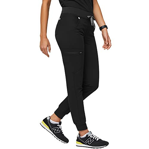 FIGS Zamora Jogger Style Scrub Pants for Women - Black, Large-Petite | Amazon (US)