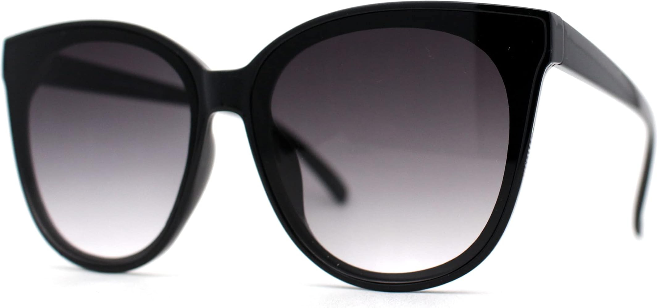 SA106 Womens Inset lens Round Horn Rim Minimalist Fashion Sunglasses | Amazon (US)