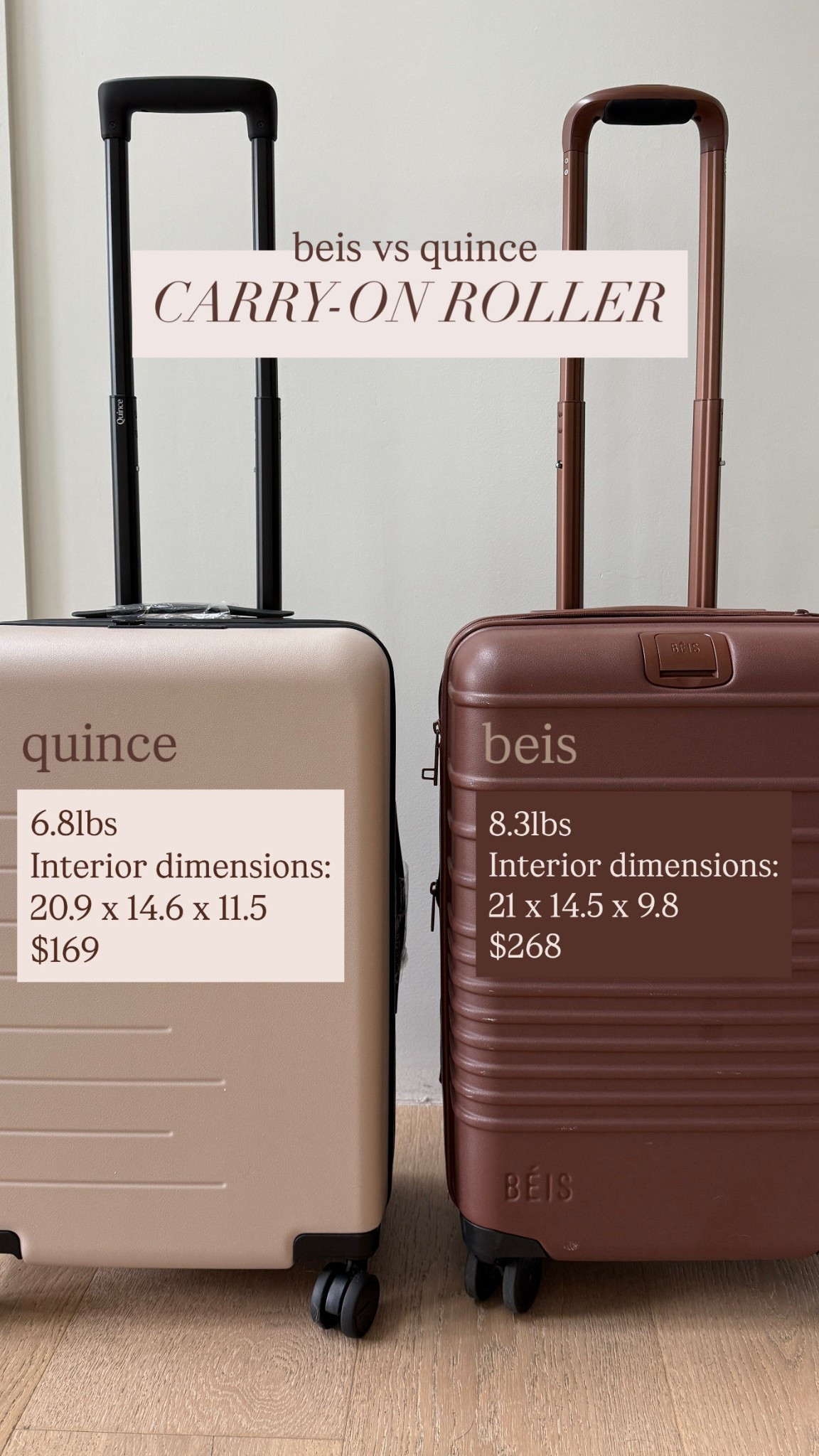 I love the beis expandable carry on, but looking for something more affordable…quince expandable is the dimension (max allowable by tsa!), but lighter & $100 less! Testing it out on my next trip  

#LTKOver40 #LTKTravel