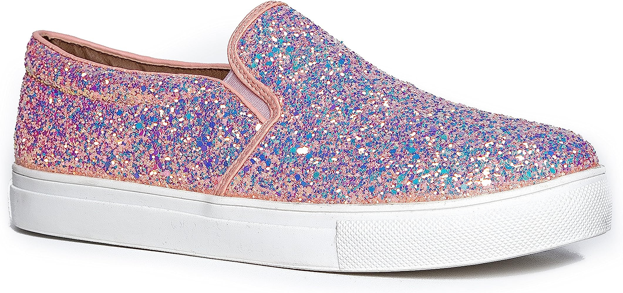 J. Adams Glimmer Sneakers for Women - Casual Glam Slip On Walking Shoes | Amazon (US)