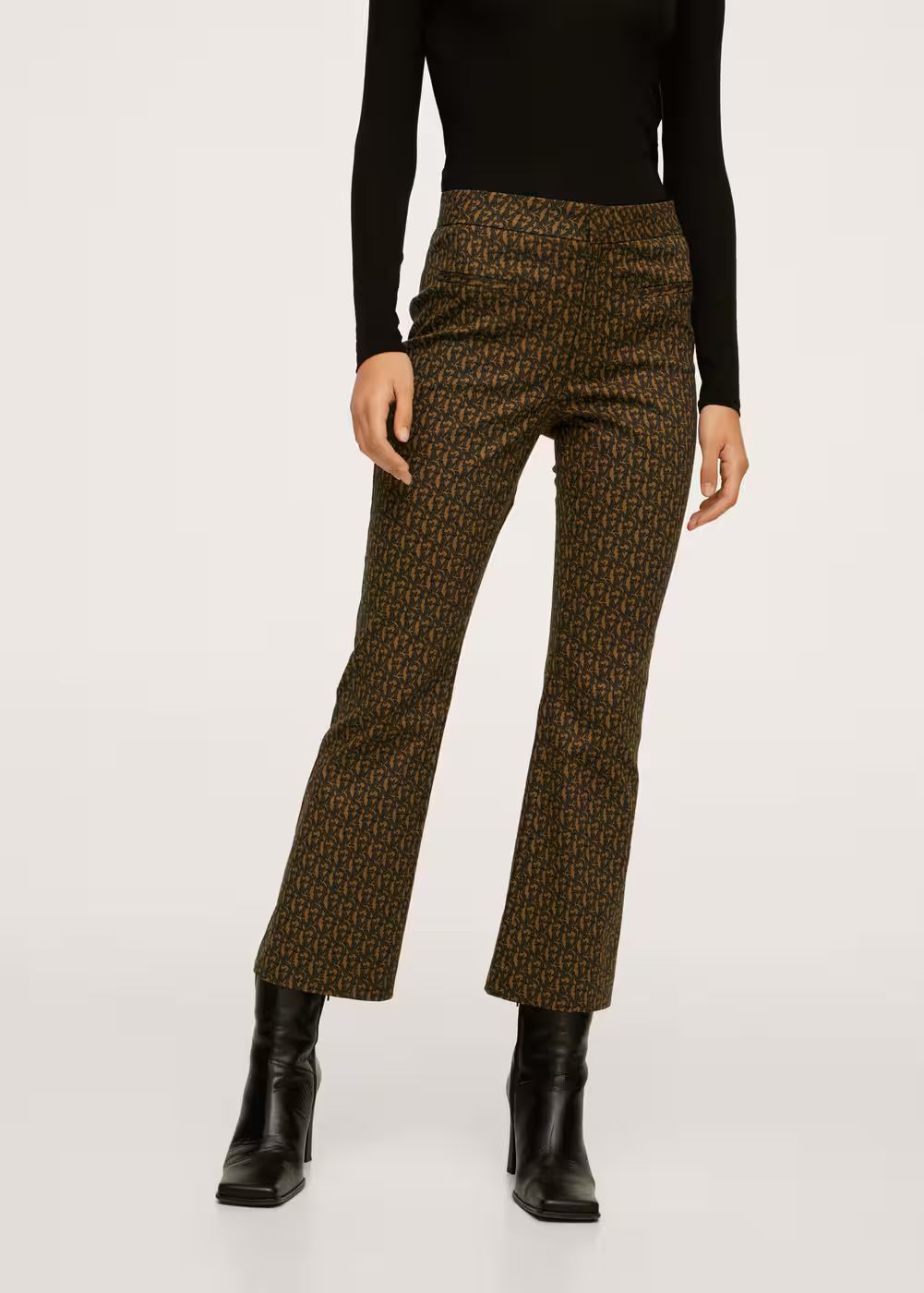 Flare crop pants -  Women | Mango USA | MANGO (US)