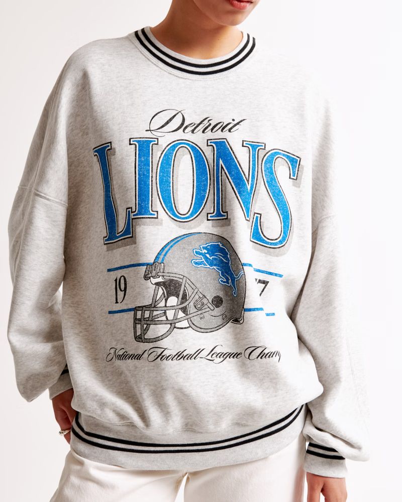 Detroit Lions Graphic Oversized Sunday Crew | Abercrombie & Fitch (US)