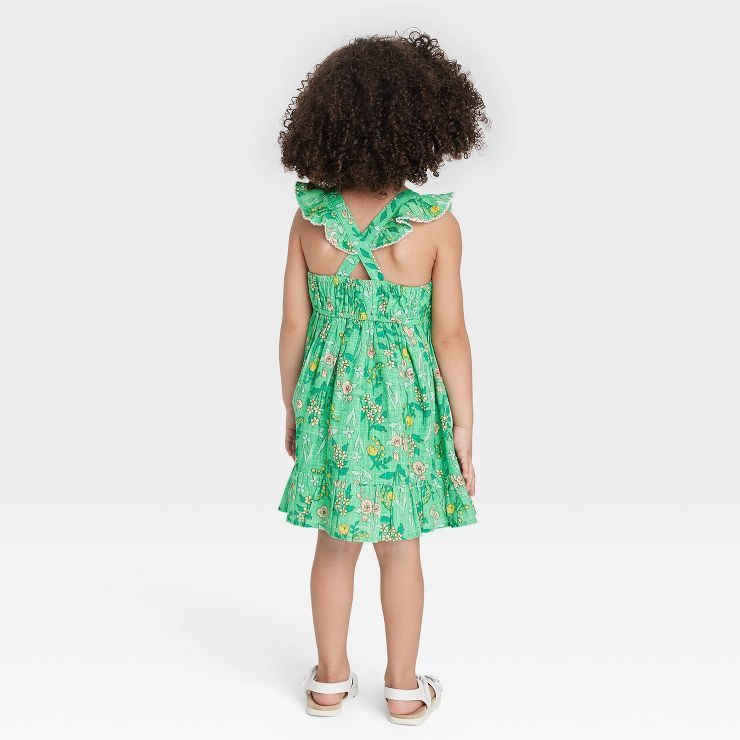 Toddler Girls' Floral Dress - Cat & Jack™ Green 2t : Target | Target