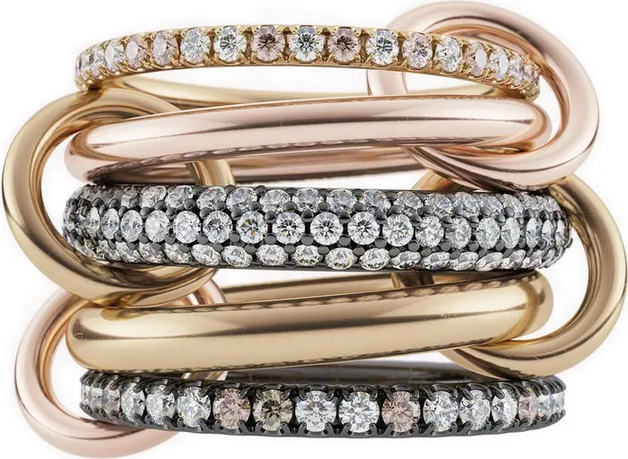 Leo Mix Diamond Linked Rings | Nordstrom