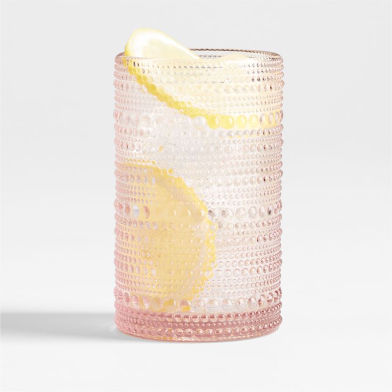 Alma Pink Vintage Highball Glass + Reviews | Crate & Barrel | Crate & Barrel