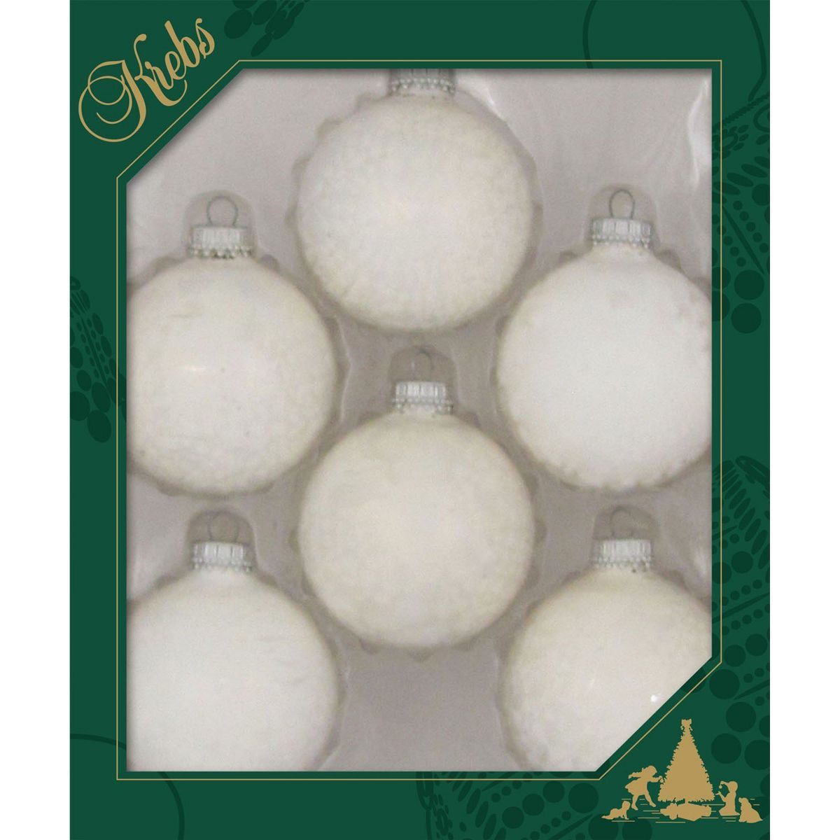 Christmas by Krebs 6ct Snow White Pearl Christmas Ball Ornaments 2.5" (67mm) | Target