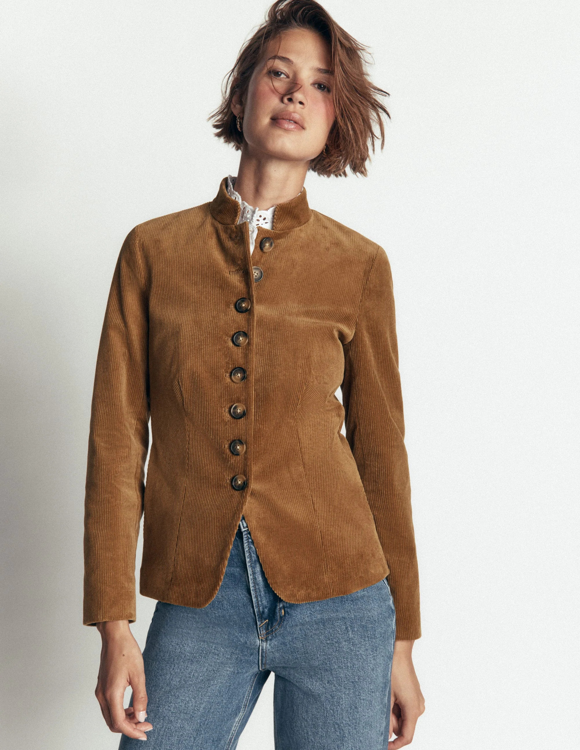 Hereford Military Cord Jacket-Gingerbread | Shop.com