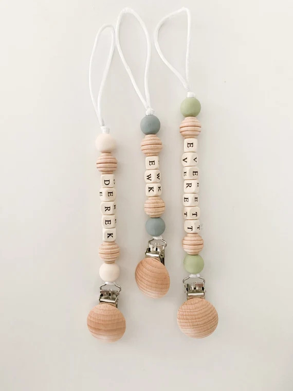 Personalized Pacifier Clip - Etsy | Etsy (US)