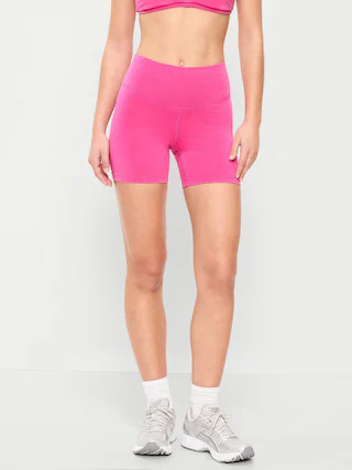 High-Waisted PowerChill Biker Shorts -- 5-inch inseam | Old Navy (US)
