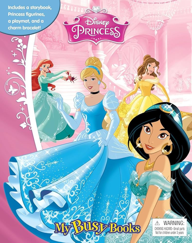 Disney Princess My Busy Books - Storybook, 9 figurines, 1 charm bracelet, playmat | Amazon (US)