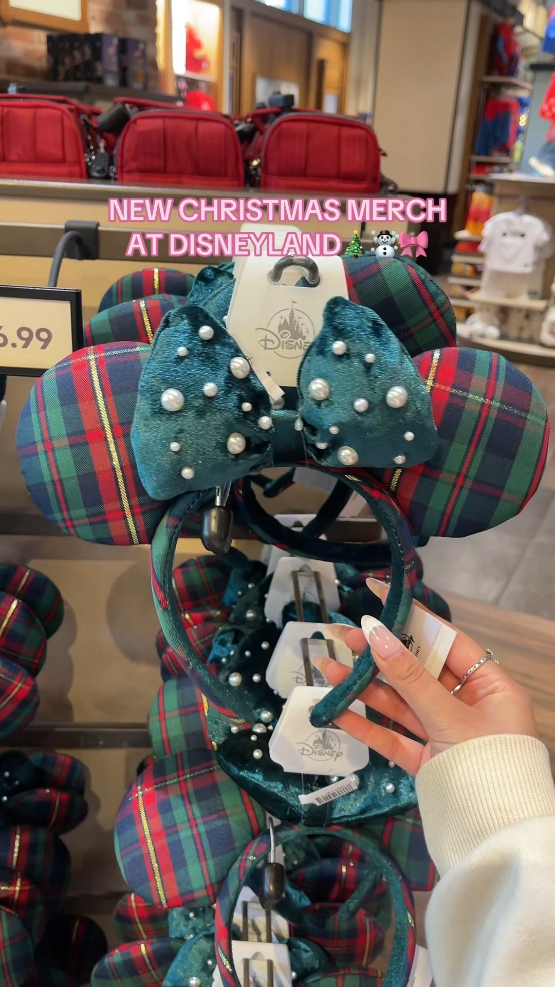 NEW CHRISTMAS MERCH AT DISNEY🎄✨🏰❤️ so so cute , I need the plaid ears and the spirit jersey🥹 what are you getting from the new holiday collection? 

#LTKSeasonal #LTKU #LTKHoliday