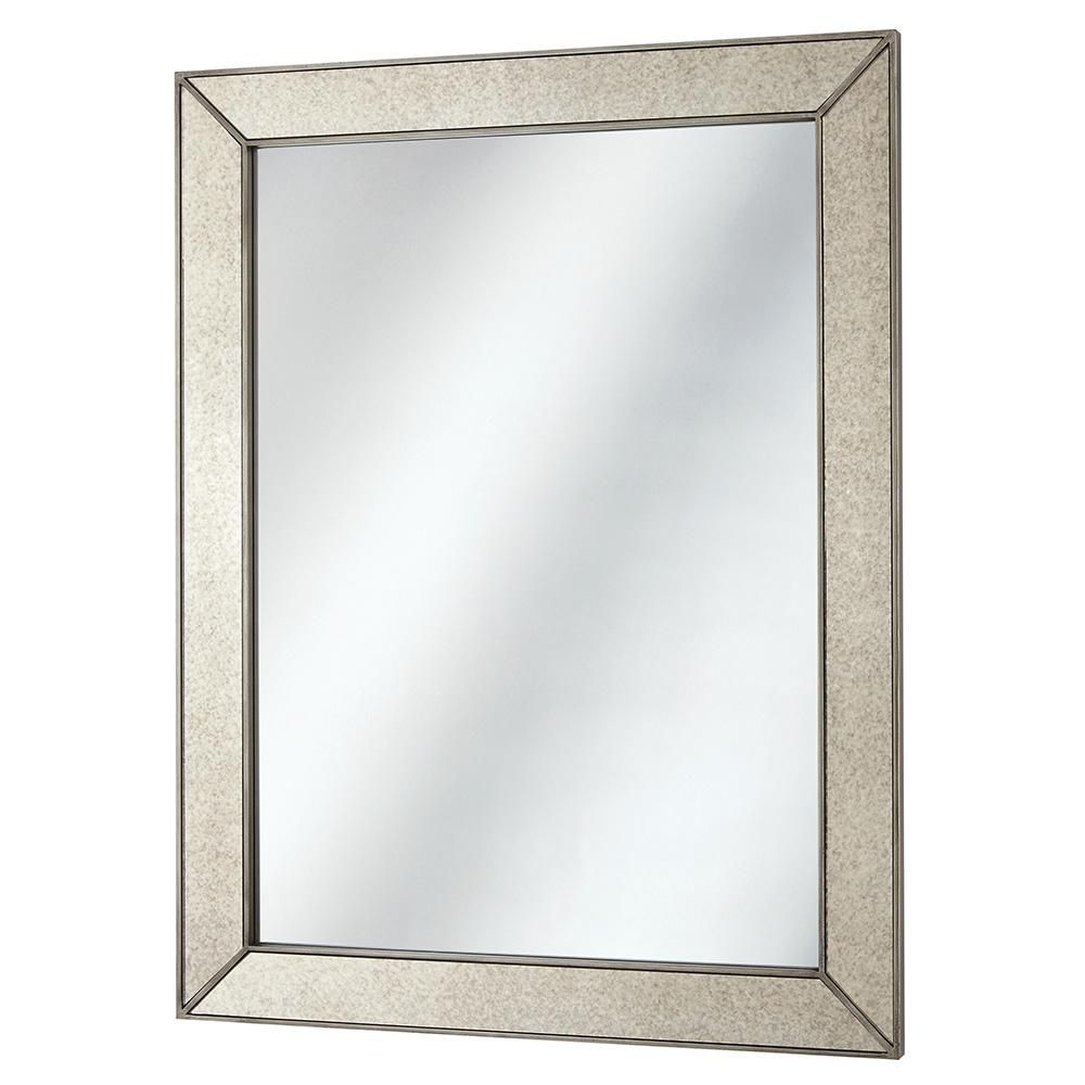 23 in. x 30 in. Framed Fog Free Wall Mirror in Silver | The Home Depot