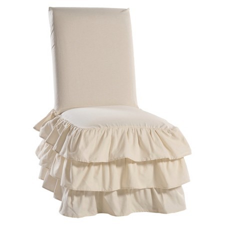 Ruffle 3-Tiered Dining Chair Slipcover | Target
