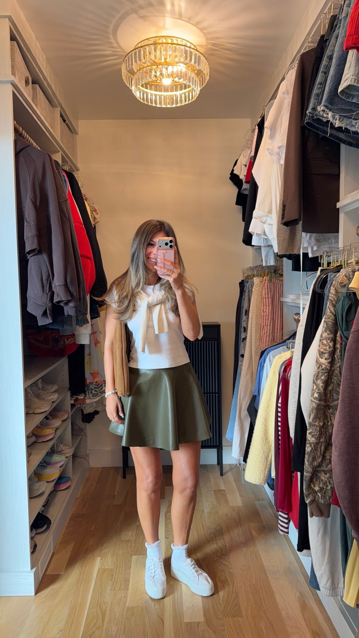 nordstrom sale fall transitional skort styled with white tee, cream sweater, and sneakers for every event 🍂

I’m 5’4” and wearing my usual smalls in most
sized down in skort: xs 
sized down in white tee: xs

date night, family photos, dinner outfit, skort outfits, casual skort outfits, summer skort outfits, nordstrom skorts, everyday skort outfits
fall outfits, fall dresses, autumn outfits, sweater dresses, midi dresses, long sleeve dresses, casual outfits, thanksgiving outfits, family photo outfits, date night outfits, work outfits, fall fashion, autumn fashion, cozy outfits, transitional outfits, neutral outfits, everyday outfits, weekend outfits, women’s fashion, affordable fashion

#LTKSeasonal #LTKgrwm #LTKootd