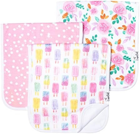 Baby Burp Cloth Large 21''x10'' Size Premium Absorbent Triple Layer 3 Pack Gift Set “Summer” ... | Amazon (US)