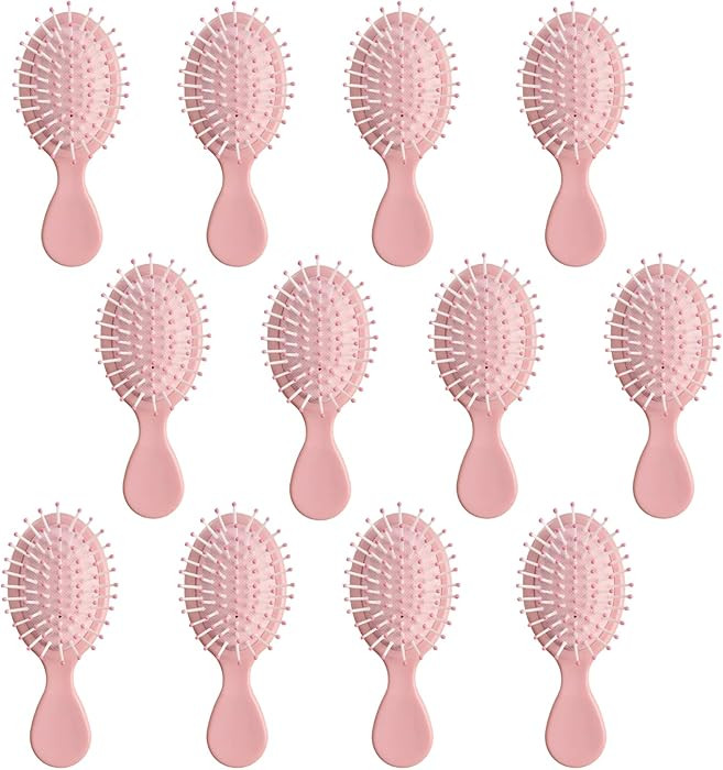 Mini Wet Hair Brush 12 Pieces, Hair Brush for Travel, Mini Brush for Most Hair Types, Travel Brus... | Amazon (US)