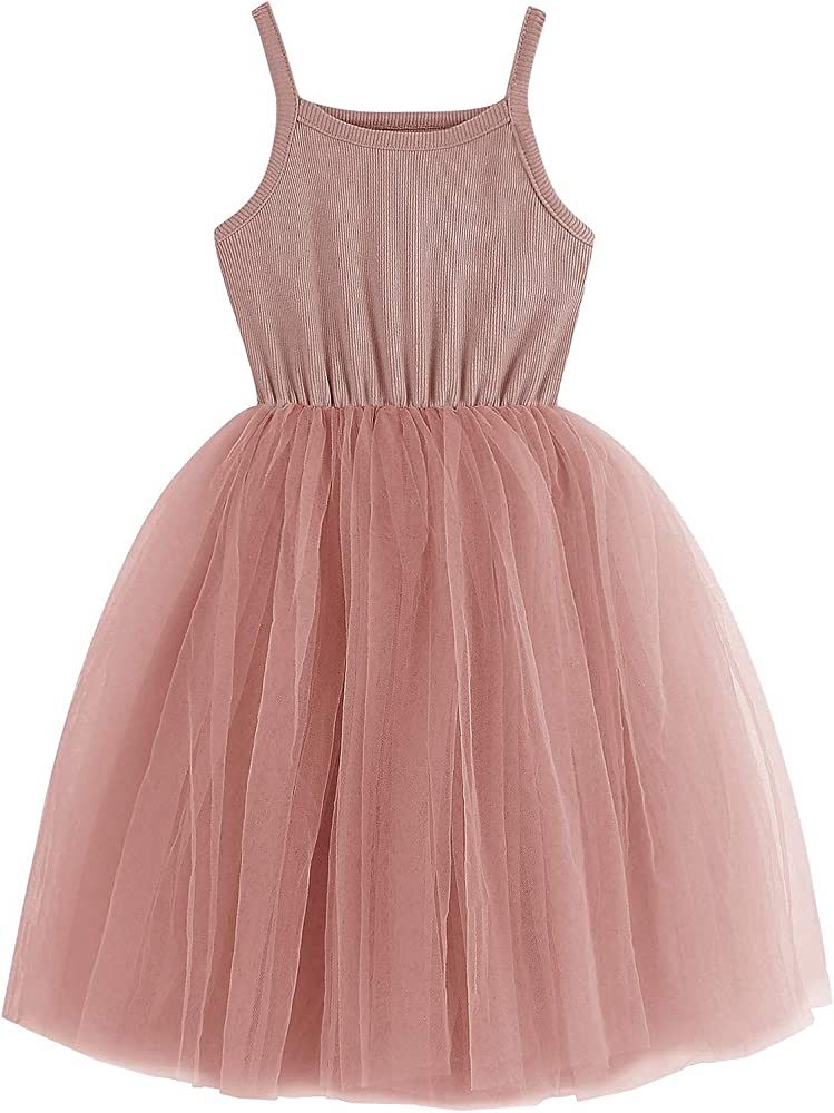 BTGIXSF Baby Girls Tutu Dress Toddler Sleeveless Dresses Infant Tulle Sundress | Amazon (US)