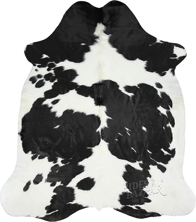 HIDES BAZAAR Black and White Area Rug Premium Cow Rug with Black & White Pattern for Home and Off... | Amazon (US)