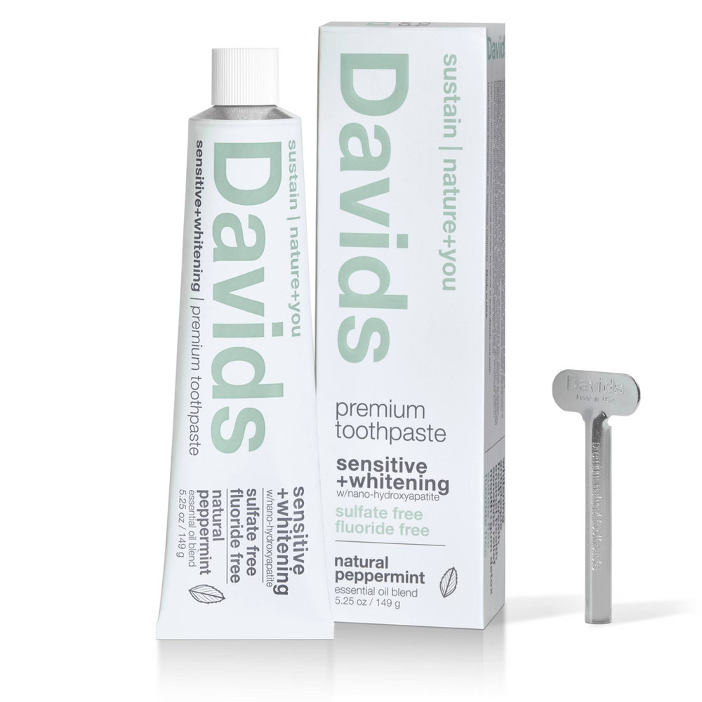 Davids Sensitive Whitening Hydroxyapatite Toothpaste - Peppermint - 5.25oz | Target