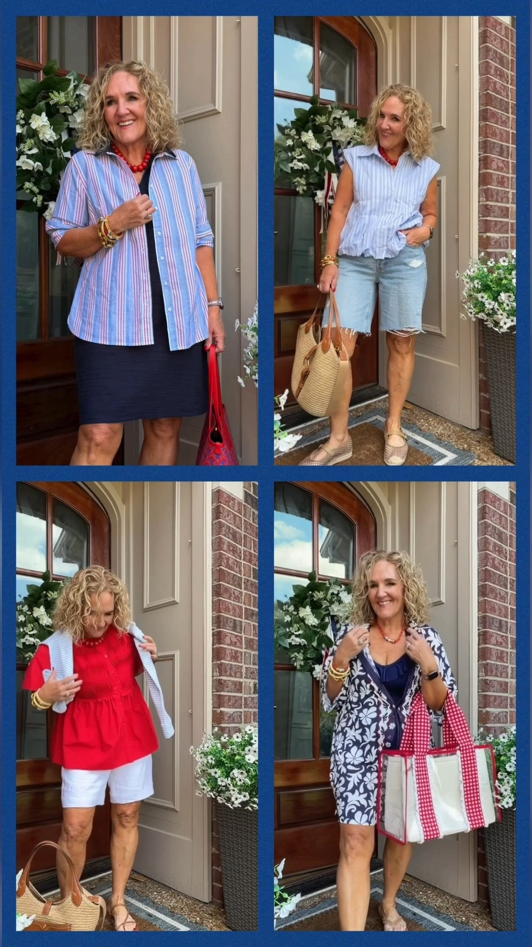 4th of July looks including swimwear casual picnics and something a bit more elevated. 
10% off Eric javits code NANETTE
Red white & blue 4th of July celebrations
Everything true to size medium, 8, or 29 except noted below.
White linen shorts 8 petite
Talbots navy knit dress medium petite
20% off anthro code NANETTE20 
#LTKOver40 #LTKSeasonal #LTKootd

#LTKOver40 #LTKootd #LTKSeasonal