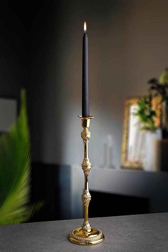 LaModaHome Gold Candle Holder - 15.15 in x 4.3 in x 4.3 in, A Classic Piece of Home Decor for Kit... | Amazon (US)