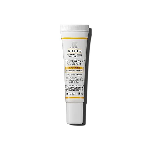 Kiehl's Better Screen UV Serum SPF 50+, Invisible Facial Sunscreen with Collagen Peptide, UV Filt... | Amazon (US)