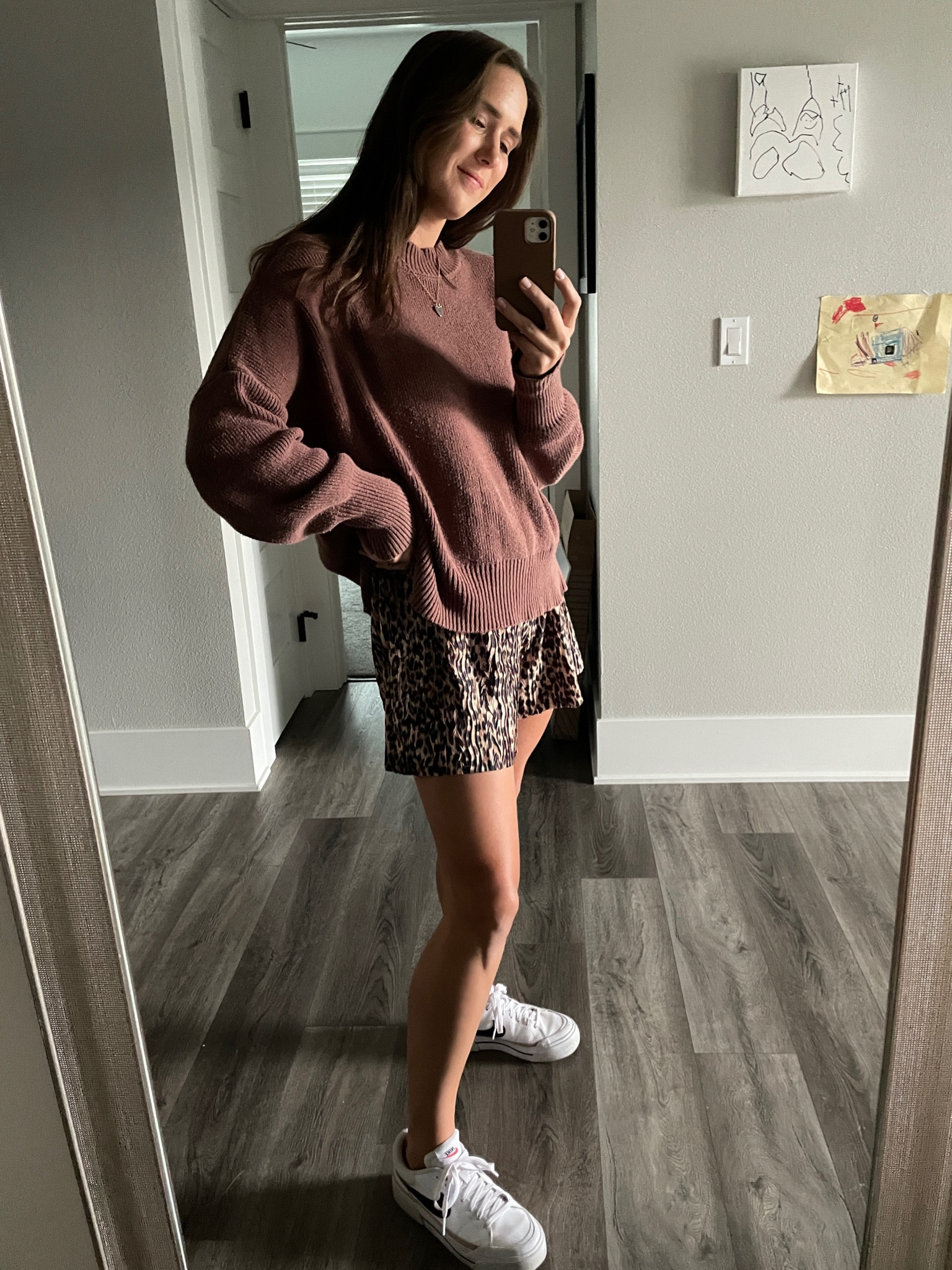 Leopard print bottoms make the perfect impact 🤌🏻 - these plisse leopard print shorts are Topshop via Nordstrom. True to size. ON SALE! Under $45. Absolutely love styling them with knits for a transitional look. #falloutfit #leopardprint 

#LTKFindsUnder50 #LTKSaleAlert #LTKStyleTip