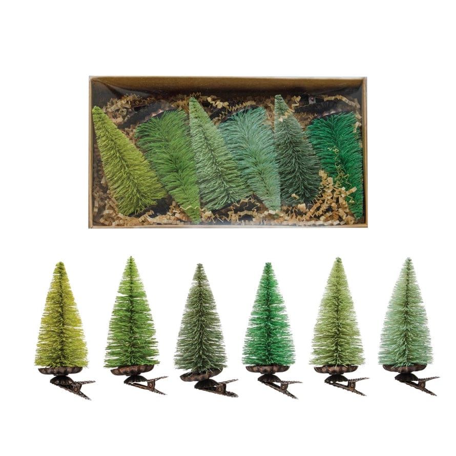 Green Tree Clip On Ornaments | Megan Molten