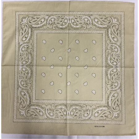 12 Tan Bandana Paisley Head Wrap 100% Cotton 22 X22 | Walmart (US)