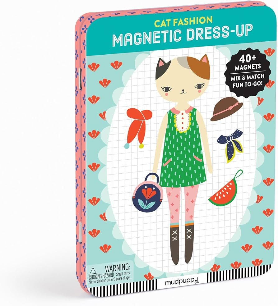 Mudpuppy Cat Fashion Magnetic Figures, 6 x 8 x 1",for 72 months to 120 months | Amazon (US)