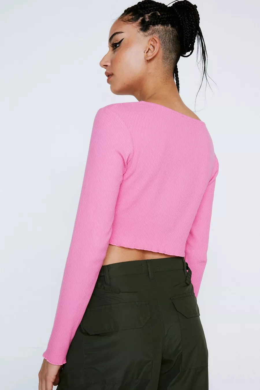 Slim Fit Ribbed Cardigan With Chain Detail | Nasty Gal UK (+IE)