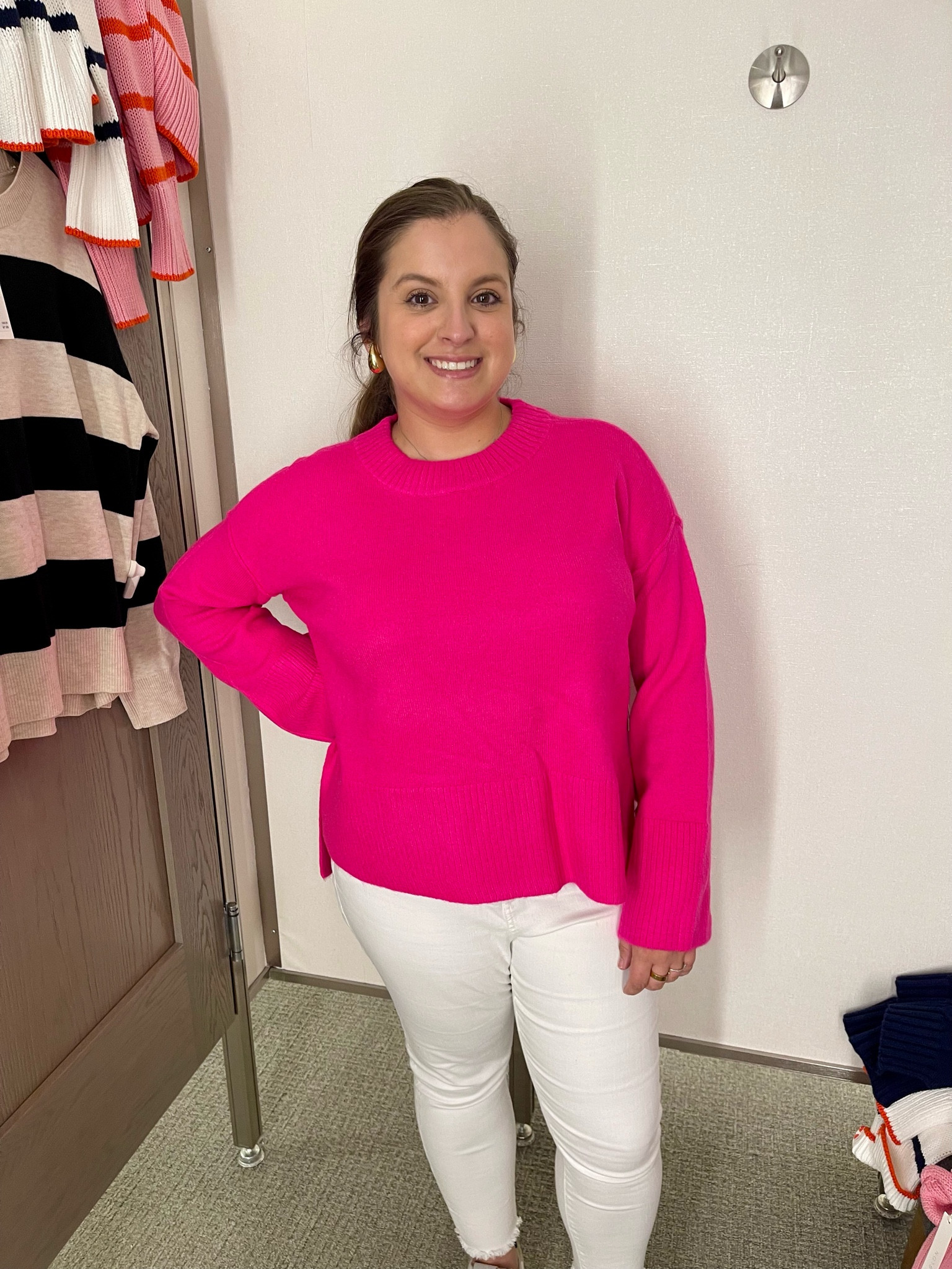NSALE Try-On // Nordstrom Anniversary Sale

Hot pink sweater
* S (sized down one - a little oversized)
* Too cropped for me
* Sleeves too long for my petite arms
* $68.99 from $99

NSALE is the best place to buy investment pieces you’ll wear and love in the upcoming months! I stock up on basics that I know I’ll wear for years. The NSALE is officially live for ALL shoppers - cardholders and non-cardholders

Nordstrom Anniversary Sale fall finds // Nordstrom finds // Nordstrom fashion // NSale // fall transition // transitional outfit // transitional piece // fall finds // fall style // autumn finds // designer inspired // look for less // sweaters // fall fashion  

#LTKSaleAlert #LTKSeasonal #LTKxNSale