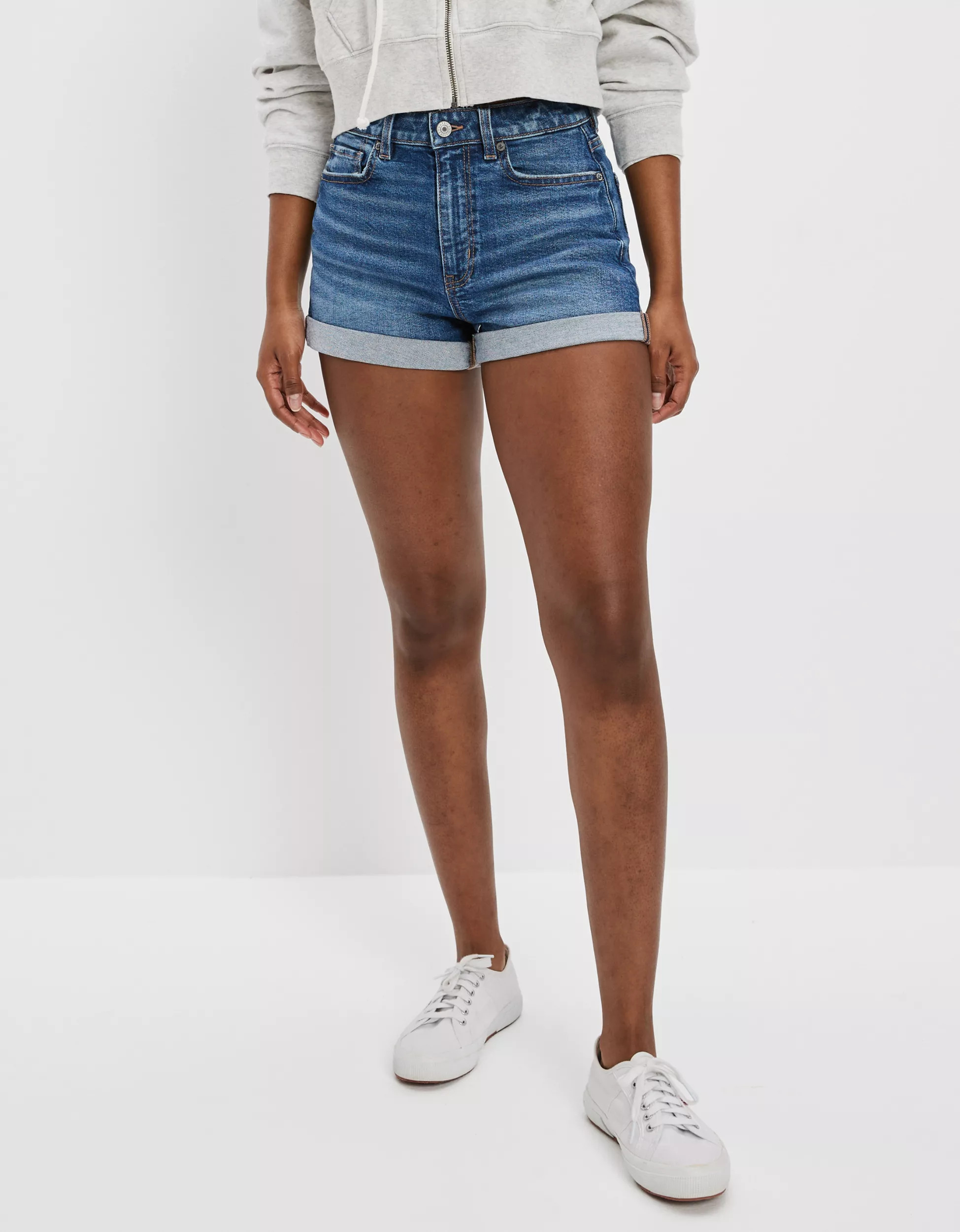 AE Stretch Denim Mom Shorts | American Eagle Outfitters (US & CA)