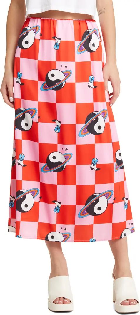 Dressed in Lala It Girl Cosmic Check Print Skirt | Nordstrom | Nordstrom