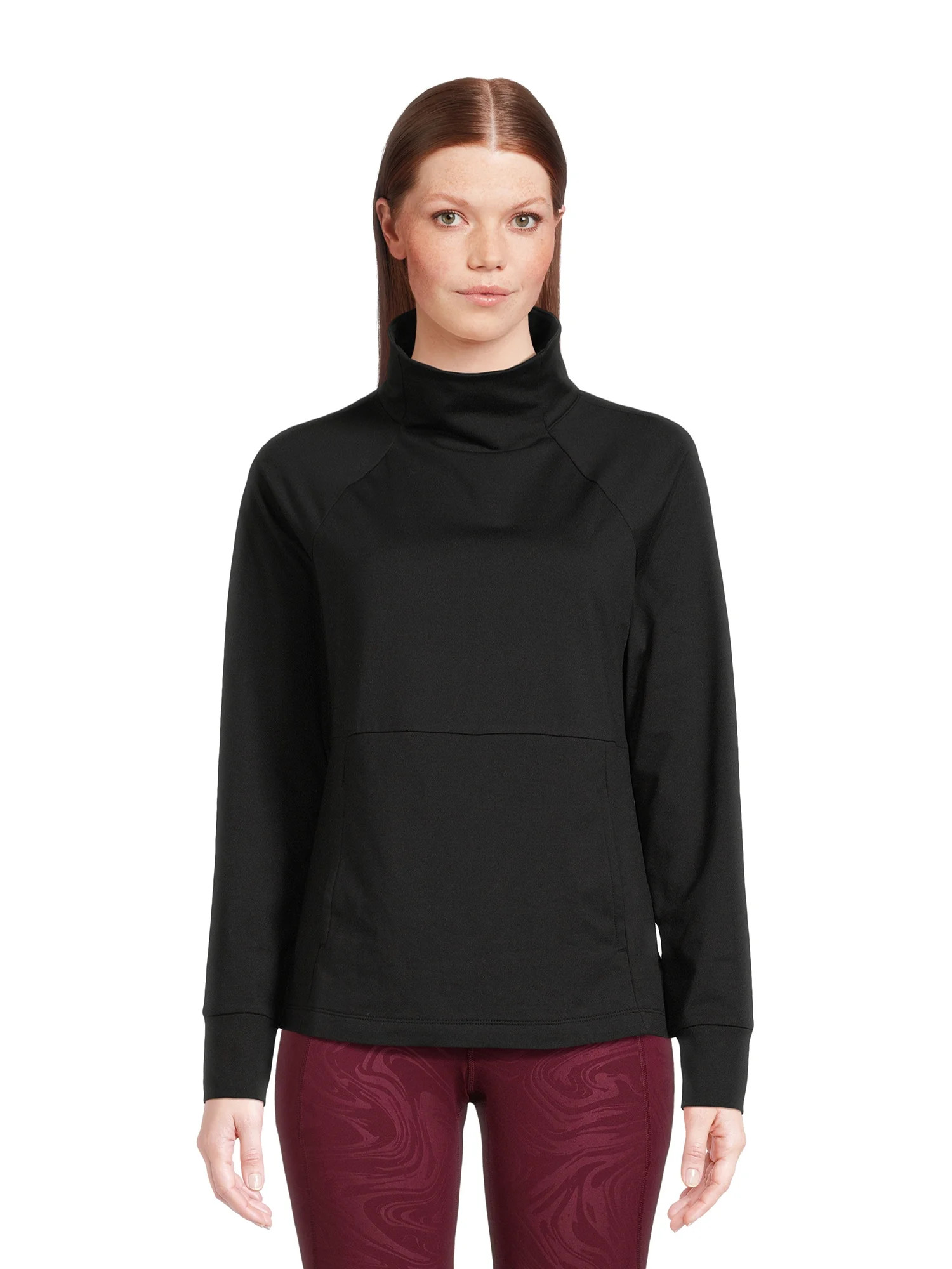 Avia Women’s Mock Neck Long Sleeve Pullover Top, Sizes XS-3XL | Walmart (US)