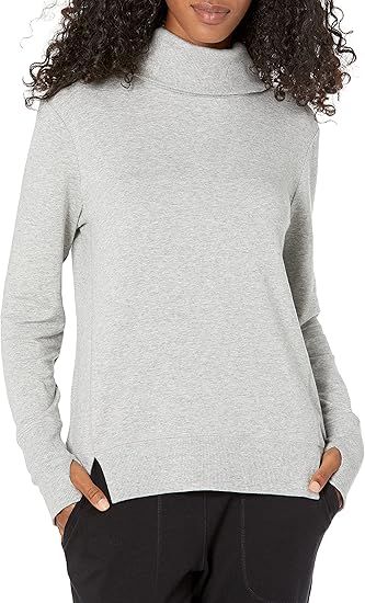 Amazon Essentials Women's Studio Terry Long-Sleeve Funnel Neck Sweatshirt | Amazon (US)