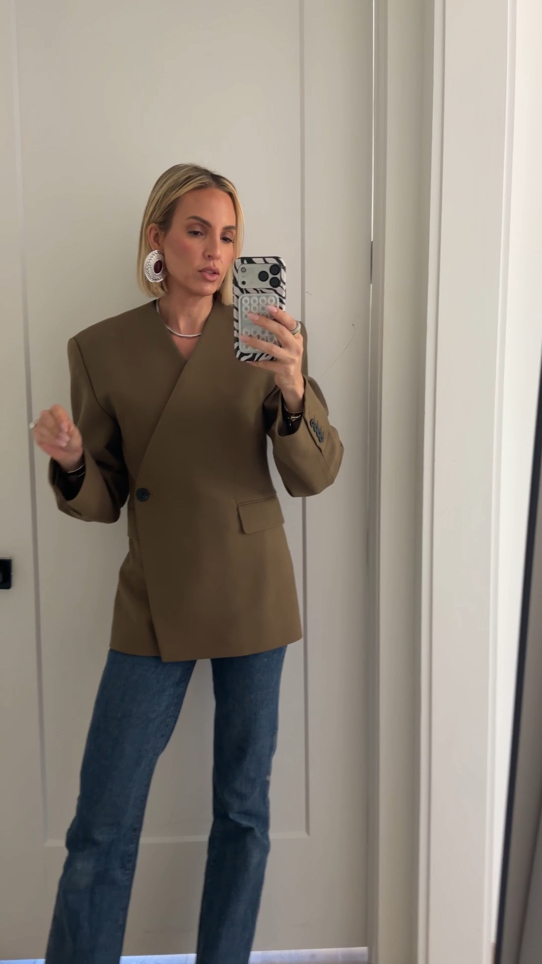 This is your date night/statement blazer. You could wear this as a dress too if you’re short enough. If not, you could wear a mini leather skirt underneath it. I’m wearing a small ￼￼￼

#LTKOver40 #LTKWorkwear #LTKootd