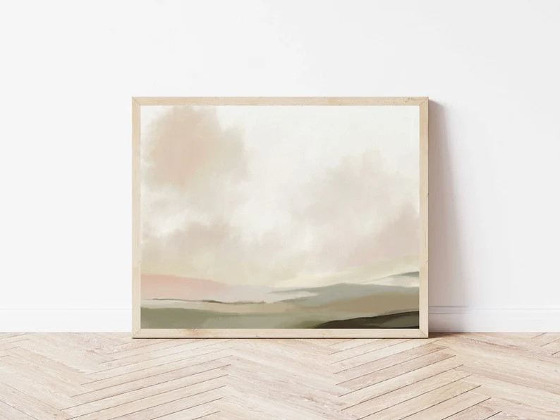 Abstract Landscape Art Print-minimal Abstract Painting-japandi - Etsy | Etsy (US)
