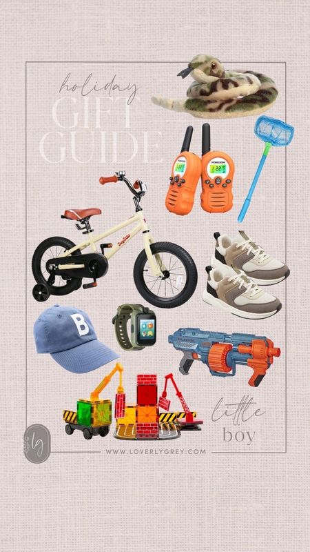 Loverly grey little boy holiday gift guide. Give him the walk-in talkie in his stocking and the bike for his big gift! 

#LTKHoliday #LTKSeasonal #LTKGiftGuide