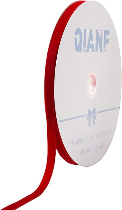 Vintage Red Velvet Ribbon, 3/8 Inch X 25Yd | Amazon (US)