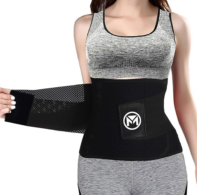 Moolida Waist Trainer Belt for Women Waist Trimmer Weight Loss Workout Fitness Back Support Belts | Amazon (US)