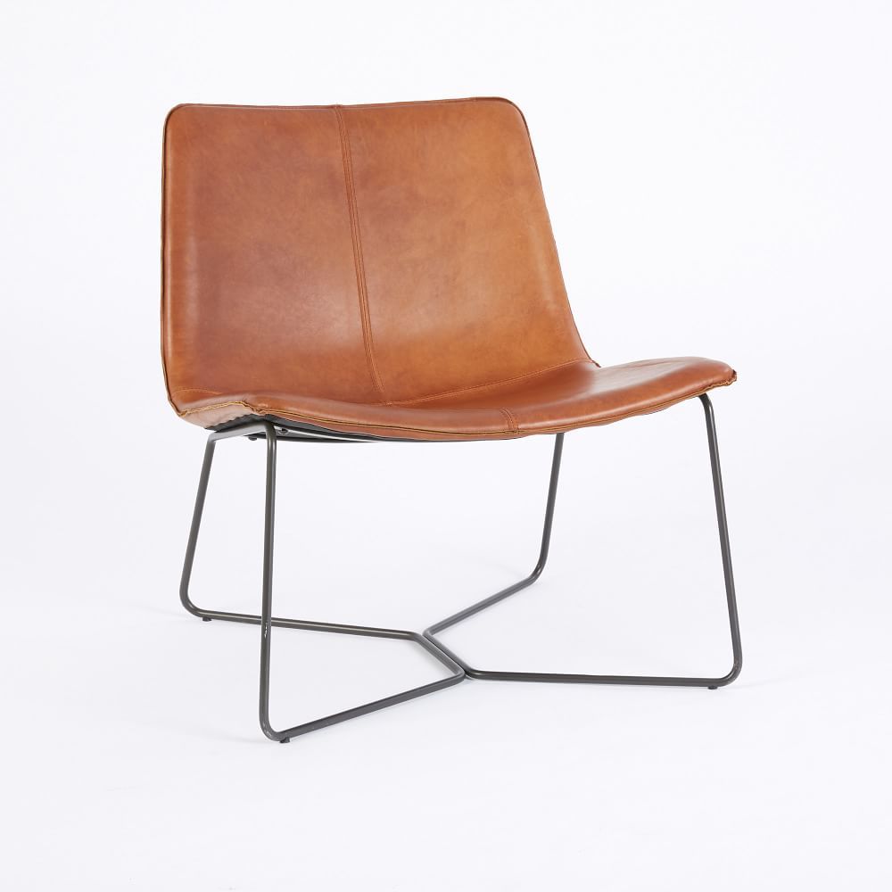 Slope Leather Lounge Chair | West Elm (US)