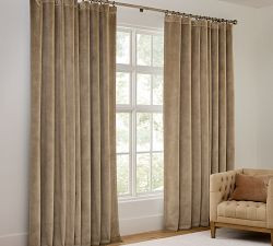Velvet Twill Blackout Curtain | Pottery Barn (US)