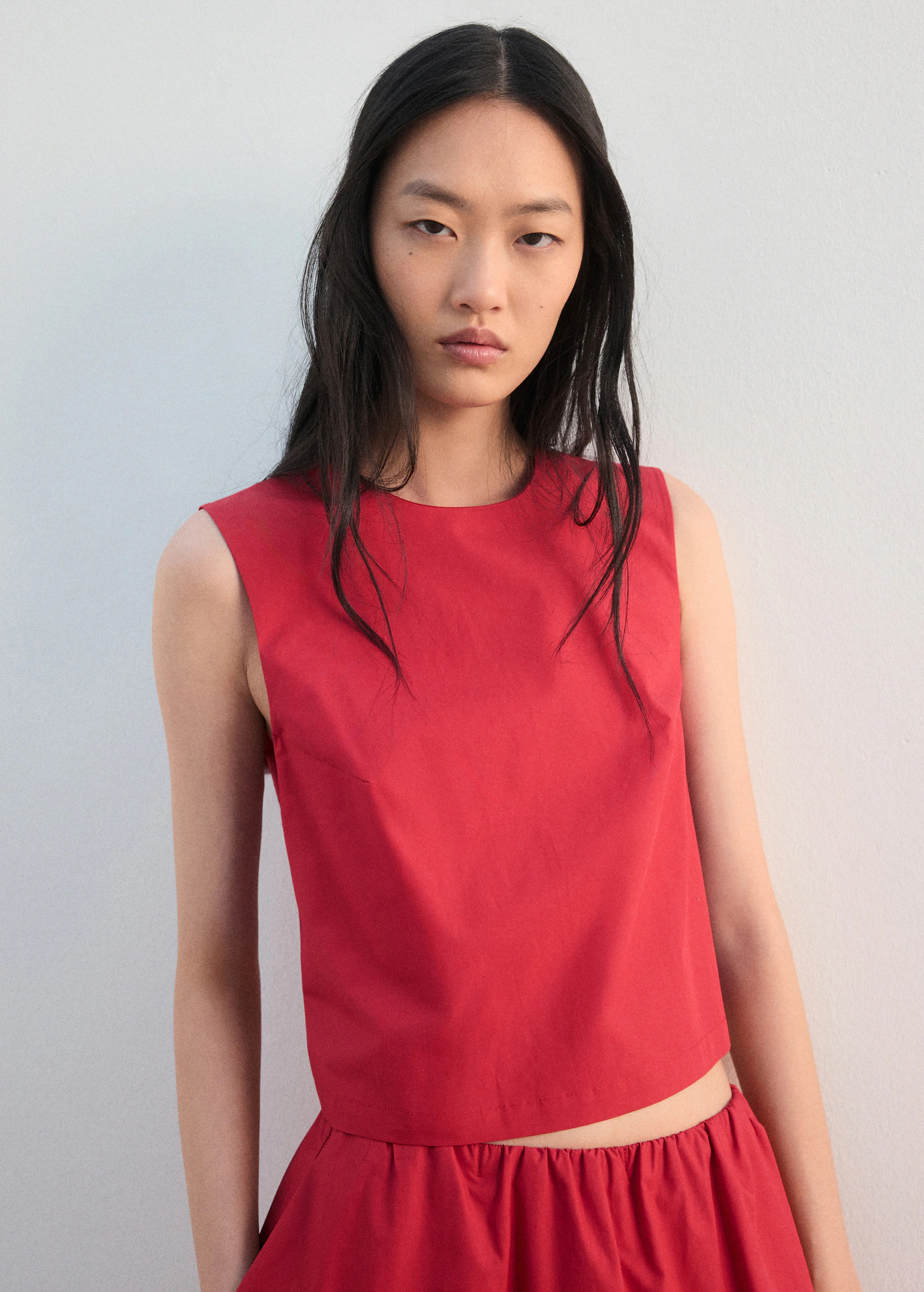 Buttoned crop top | Mango (US/MX/AU)