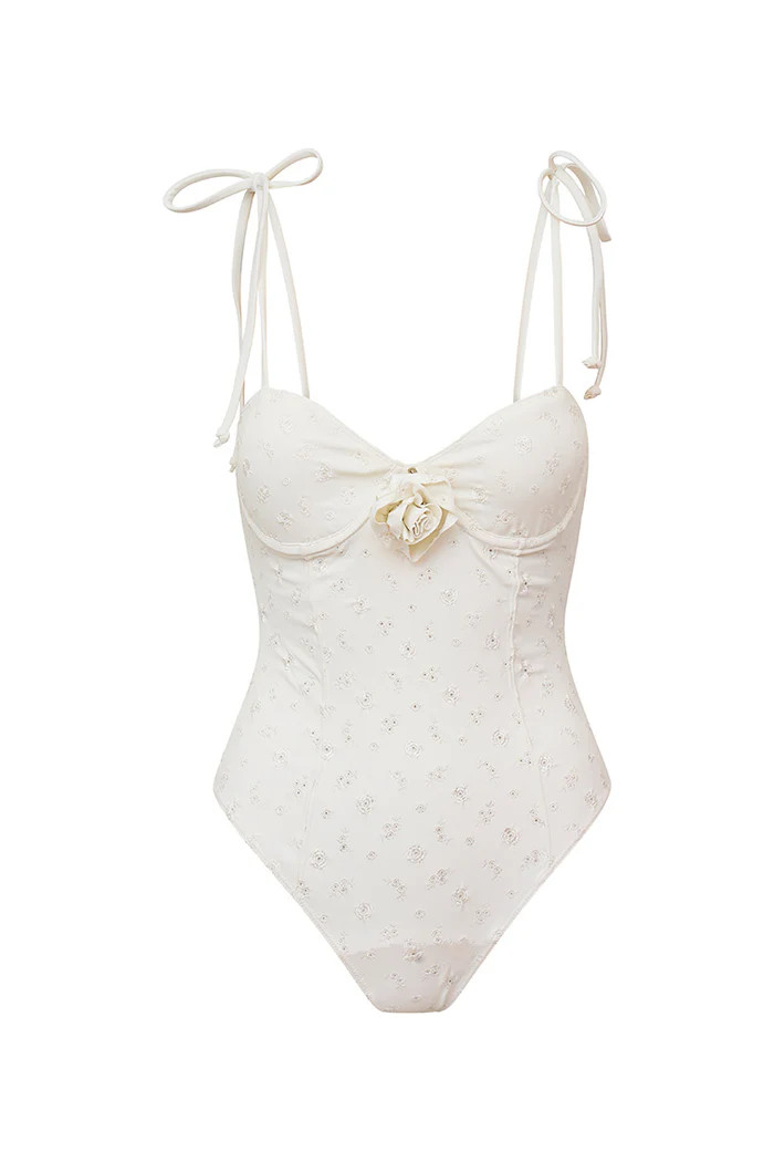 Chamomile Eyelet One Piece Swimsuit | LoveShackFancy