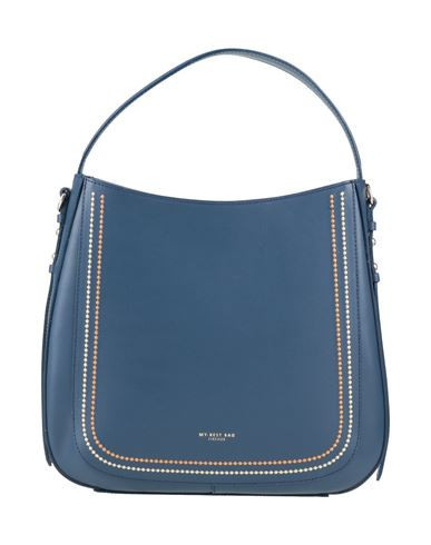 My-best Bags Woman Handbag Navy blue Size - Soft Leather | YOOX (US)