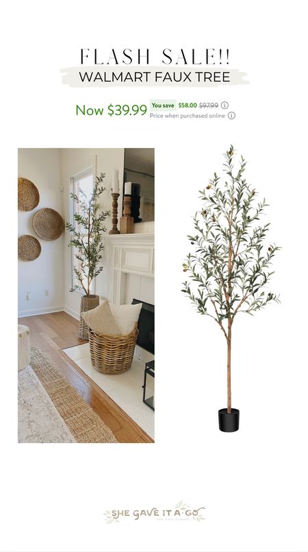 FLASH SALE!! Get the walmart faux tree while you can on sale!!

#LTKHome #LTKSaleAlert