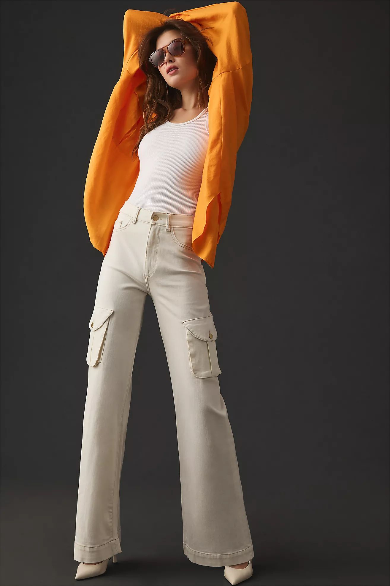 DL1961 Hepburn Wide-Leg Cargo Jeans | Anthropologie (US)