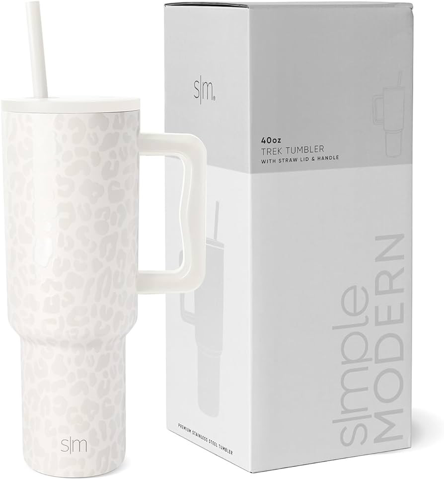 Simple Modern 40 oz Tumbler with Handle and Straw Lid | Insulated Cup Reusable Stainless Steel Wa... | Amazon (US)