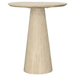 Jose Modern Light Brown Reclaimed Pine Wood Round Pedestal Counter Table -30"W | Kathy Kuo Home